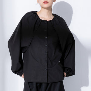 Vintage Loose Lantern Sleeve Shirt