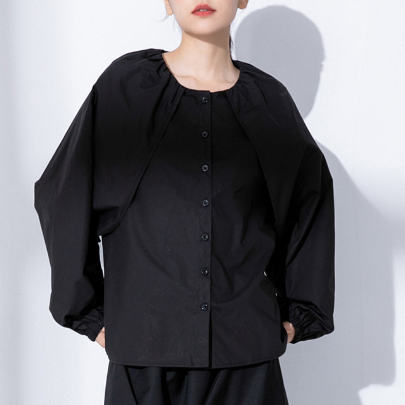 Vintage Loose Lantern Sleeve Shirt