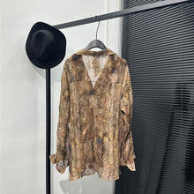 Load image into Gallery viewer, Distressed Wrinkled Printed Long-Sleeve Shirt
