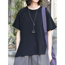 Load image into Gallery viewer, Raglan-sleeve T-shirt with An Irregular Hem
