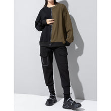 Load image into Gallery viewer, Women's Asymmetrical  Colorblock Loose Sweatshirt
