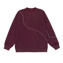 Load image into Gallery viewer, Line Embroidery Crew Neck Sweatshirt
