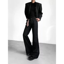 Load image into Gallery viewer, Slim Draped Straight Slight Flare Suit Pants
