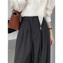 Load image into Gallery viewer, Pleated Drawstring Casual Wide-leg Pants
