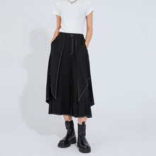 Load image into Gallery viewer, Women's High-waisted Loose Casual Faux Two-piece Pants
