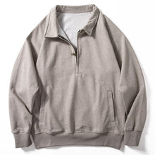 Load image into Gallery viewer, Half-zip Lapel Loose Casual Long-sleeved Sweatshirt
