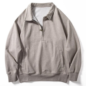 Half-zip Lapel Loose Casual Long-sleeved Sweatshirt