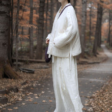 Load image into Gallery viewer, Double-sided Mulberry Silk Cotton Lace-up New Chinese-style Cotton Coat
