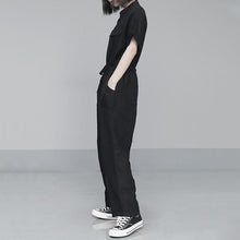 Load image into Gallery viewer, Black Vintage Cargo Jumpsuit
