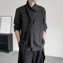 Load image into Gallery viewer, French Retro Scarf Casual Shirt

