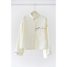 Load image into Gallery viewer, Women's Line Embroidered Collared Shirt
