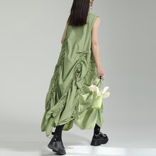 Load image into Gallery viewer, Pleated Irregular Loose Vest Dress
