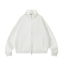 Load image into Gallery viewer, Two-way Zipper Oversized Stand Collar Bomber Jacket
