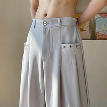 Load image into Gallery viewer, Drape Straight Eye Trim Casual Pants
