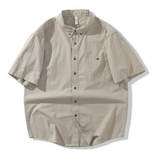 Load image into Gallery viewer, Japanese Retro Cotton Cargo Shirt
