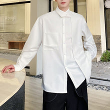 Load image into Gallery viewer, Pointed Collar Button-down Long-sleeve Shirt

