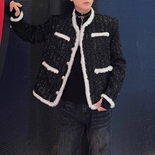 Load image into Gallery viewer, Paneled Raw-edge Tweed Jacket
