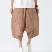 Load image into Gallery viewer, Stripe Lantern-shaped Loose-fitting Low-cut Baggy Pants
