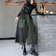 Load image into Gallery viewer, Mesh Stitching Large Pocket Workwear Wide-leg Pants
