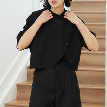Load image into Gallery viewer, Irregular Black Sleeveless Jacket
