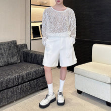 Load image into Gallery viewer, Hollow Sequin Mesh Pullover T-shirt
