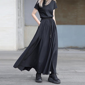 High Waist Long Loose Casual Skirt