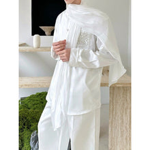 Load image into Gallery viewer, Satin Ribbon Loose Long-Sleeved Shirt
