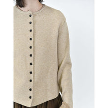 Load image into Gallery viewer, Women's Curved Hem Crew Neck Loose Knit Cardigan Sweater
