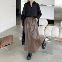Load image into Gallery viewer, V-neck Irregular Pleated Long-sleeved Shirt
