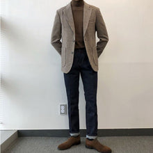Load image into Gallery viewer, Woolen Suit Casual Slim Fit Plaid Jacket
