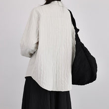 Load image into Gallery viewer, Loose Irregular Button Textured Shirt
