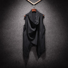 Load image into Gallery viewer, Dark Mid-Length Sleeveless Jacket Cape
