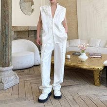 Load image into Gallery viewer, Handmade Pearl Embroidered Jacquard Stand Collar Vest
