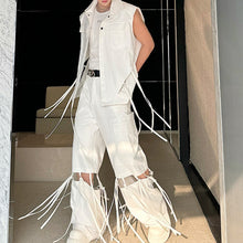 Load image into Gallery viewer, Casual Detachable Ribbon Wide-leg Pants Two-piece Set
