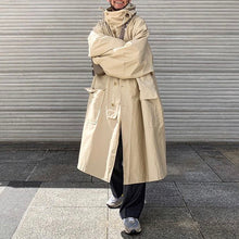 Load image into Gallery viewer, Relaxed Fit Hooded Single-breasted Mid-length Coat

