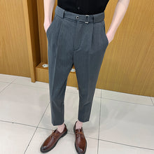 Load image into Gallery viewer, Slim-fit Draped Suit Trousers
