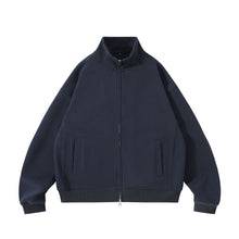 Load image into Gallery viewer, Two-way Zipper Oversized Stand Collar Bomber Jacket
