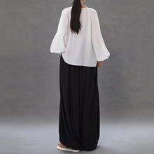 Load image into Gallery viewer, Loose Flower Bud Lantern Elastic Waist Culottes

