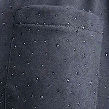 Load image into Gallery viewer, Starry Rhinestone Cuffed Sweatpants
