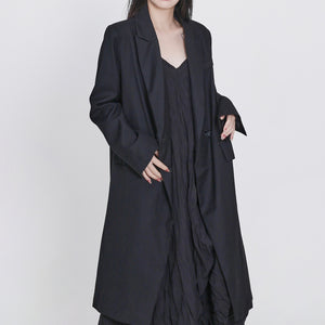 Autumn And Winter All-match Simple Neutral Mid-length Windbreaker
