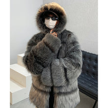 Load image into Gallery viewer, Winter Plush Hooded Cotton Coat
