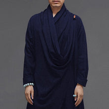 Load image into Gallery viewer, Vintage Cotton and Linen Loose Meditation Cape Jacket Harem Pants Two-piece Set
