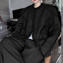 Load image into Gallery viewer, Raw-edge Loose Collarless Blazer
