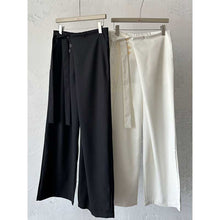 Load image into Gallery viewer, Lace-up A-line Straight Leg Thickened Loose Casual Pants
