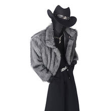 Load image into Gallery viewer, Large Fur Collar Warm Reversible Jacket
