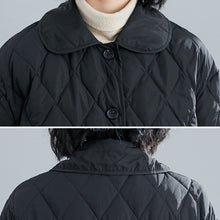 Load image into Gallery viewer, Loose Mid-length Diamond-patterned Coat
