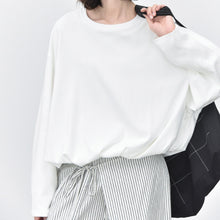 Load image into Gallery viewer, Women’s Japanese Lantern Hem Elastic Waistband Shirt
