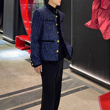Load image into Gallery viewer, Paneled Raw-edge Tweed Jacket
