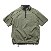 Load image into Gallery viewer, Japanese Streetwear Casual Half-zip Short Sleeve Shirt

