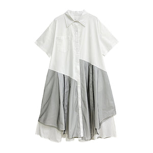 Irregular Mesh Patchwork Dress